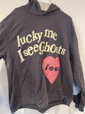 Lucky Me I See Ghosts Kanye West Kid Cudi Camp Flog Hoodie Sweatshirt Unisex XL